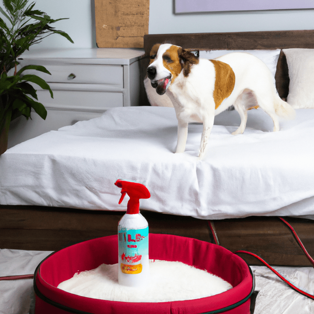 Can i spray lysol on dog bed